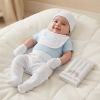 G12456: Baby Boys Little Star 6 Piece Mesh Bag Gift Set (NB-6 Months)